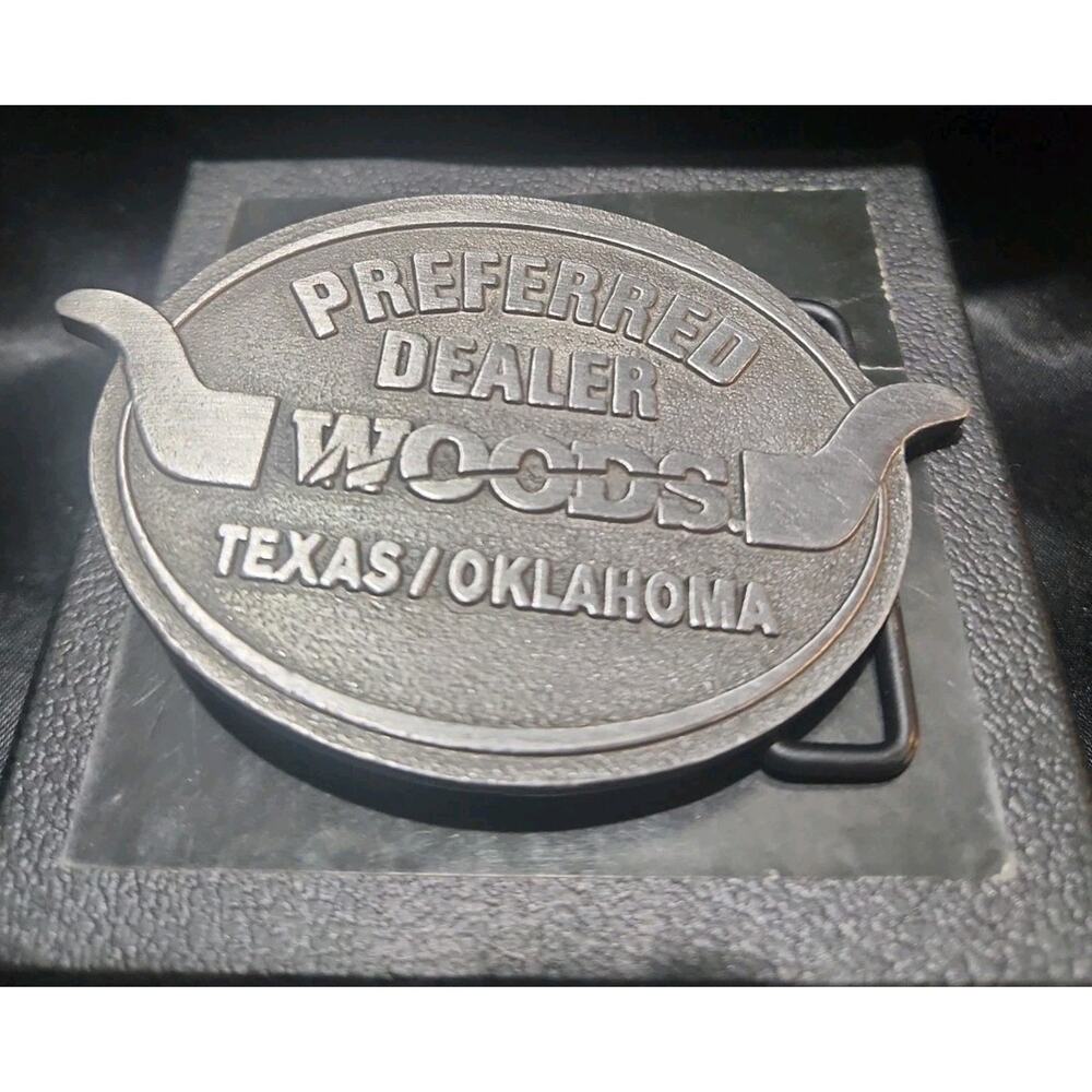 Woods Preferred Dealer Texas/Oklahoma Belt Buckle